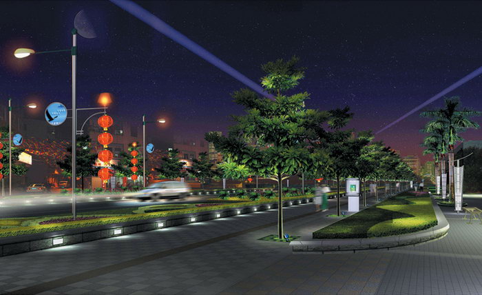 臺州街道夜景綠化工程